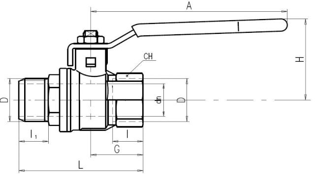 Ball Valve, Lever - Male x Female