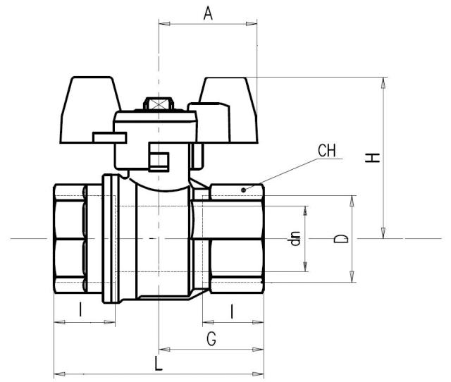 Ball Valve, T-Handle - Female x Female