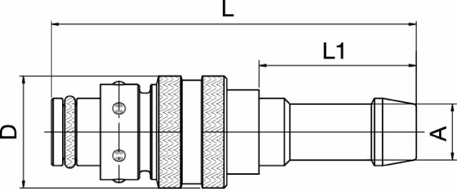 Coupling, Straight Hose Tail