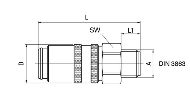 Coupling, Male Thread