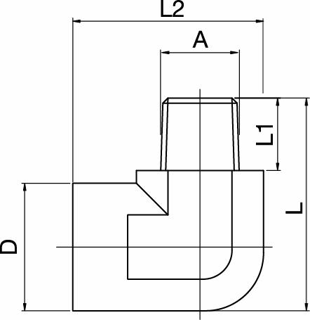 Connector Nipple, 90° Male