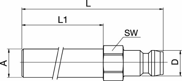 Connector Nipple, Extended