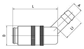 Angle Coupling 45 degrees