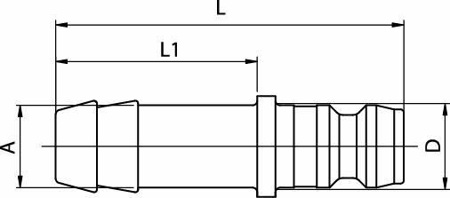 Connector, Straight Hose Tail