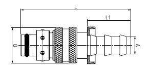 Coupling, Straight Push Lock Hose Tail