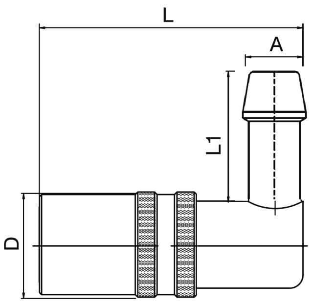 90° Coupling - With Valve