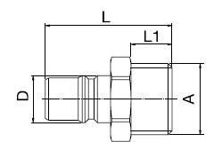 Connector Nipple With Valve Short edition