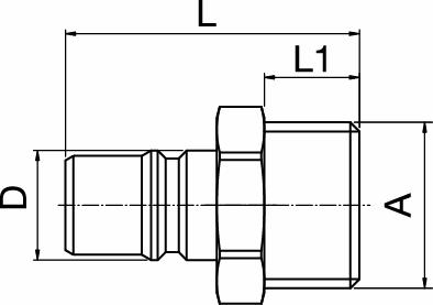 Connector Nipple Short Version BSPP
