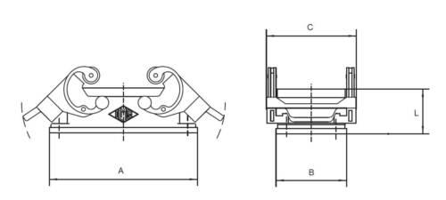Panel Mount Housing, Double Lever