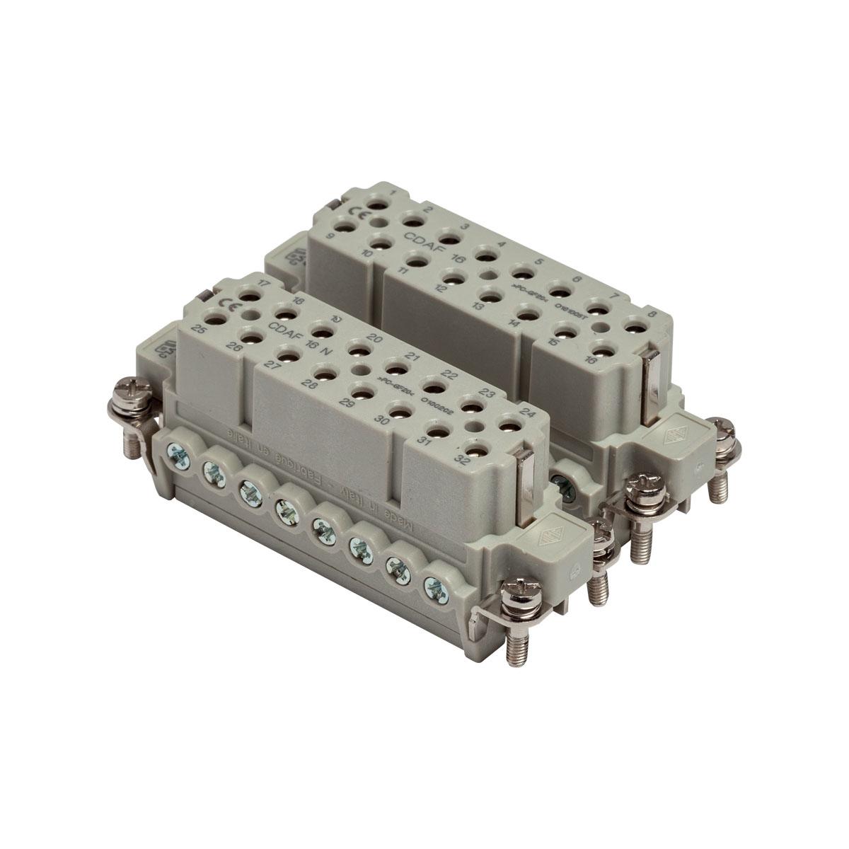 Inserts Female, Screw Terminals