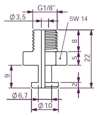 Fittings for Vacuum Cup 1,5 Bellow Ø20
