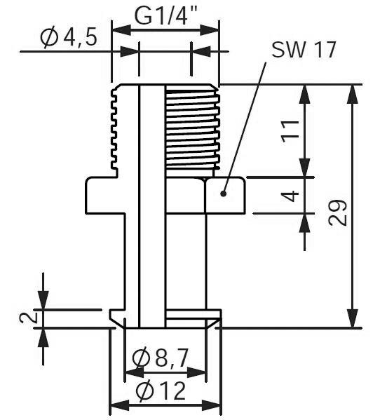 Fittings for Vacuum Cup 1,5 Bellow Ø42