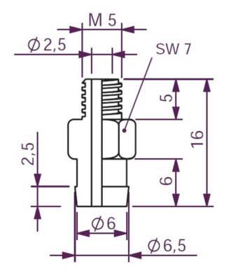 Fittings for Vacuum Cup 1,5 Bellow Ø11, Ø25