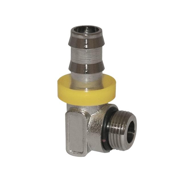 Angle hose nipple, Push Lock (French Matic Series 9)