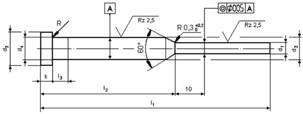 Ejector Pins, DIN 1530, Type CH - Hardened