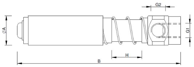 Spring Loaded Vaccum Cup Arm Smooth Body (Rotative)