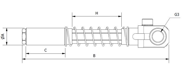 Spring Loaded Vaccum Cup Arm Smooth Body (Non-rotative) Swivel Head