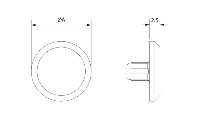 Viton Pad for Perpendicular Finger Gripper
